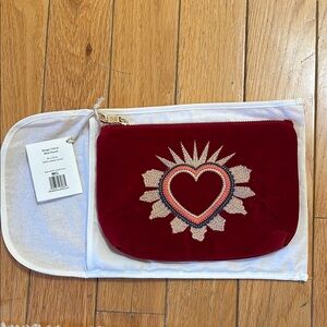 Red Velvet Elizabeth Scarlett Heart Pouch